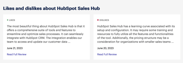 See what users like about Sales Hub