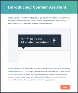 Introducing HubSpot's Content Assistant