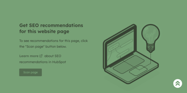 SEO Recommendations from the HubSpot on-page optimization