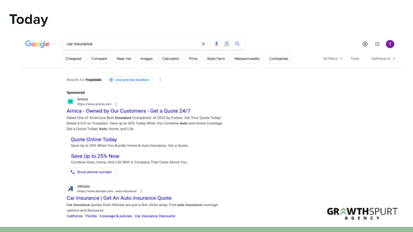 2023 Search Results Page from Google